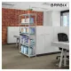Стеллаж металлический  "MS Plus-185/60-4", 1850х1000х600 мм, 4 полки, регулируемые опоры, 291107, S241BR156402. Фото товара с разных ракурсов.