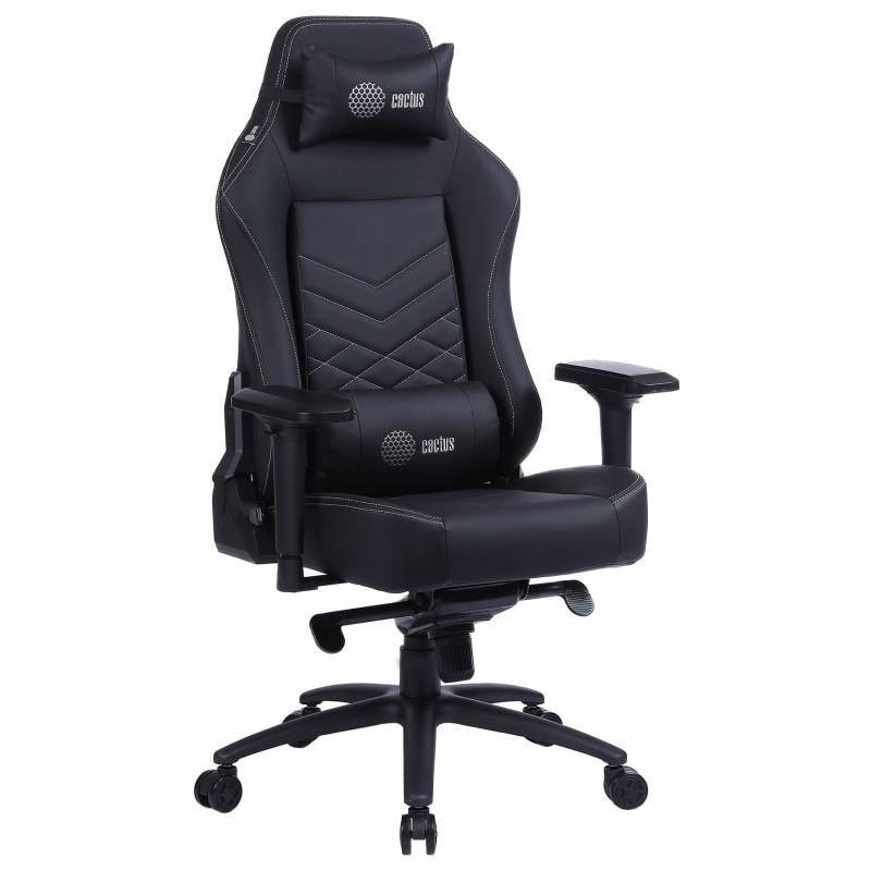 Кресло игровое Cactus CS-CHR-0112BL черный эко.кожа с подголов. крестов. сталь главное фото